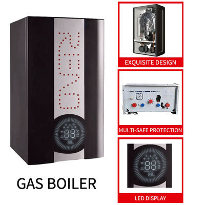 funzione doppia di condensazione di Shell Copper Heat Exchanger Hot del nero fissato al muro della caldaia del gas 20-42Kw