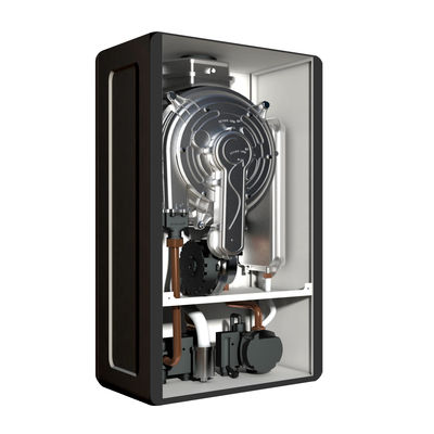 funzione doppia di condensazione di Shell Copper Heat Exchanger Hot del nero fissato al muro della caldaia del gas 20-42Kw