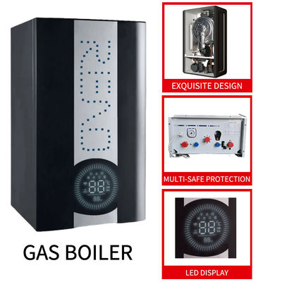 Gas che condensa il metallo fissato al muro Shell Dual Function del rame di caso del nero della caldaia 24-32-42Kw